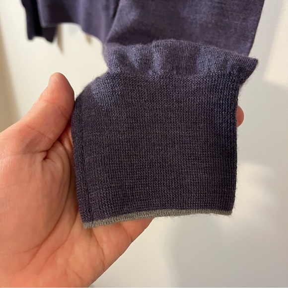 J. Hilburn Merino Cashmere V-neck Sweater in Purple size XL - Picture 7 of 7